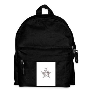 Croquis de pentagramme floral - Sac à dos Enfant - noir - Devant