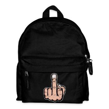 Doigt du milieu doigt puant design utilisé look - Sac à dos Enfant - noir - Devant