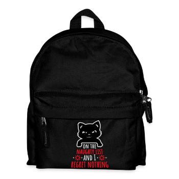 On the naughty list and regret nothing Böse Katze - Kids' Backpack - black - Front