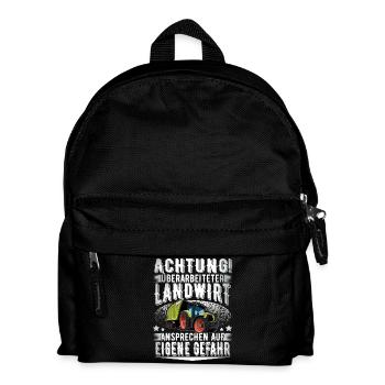 Landwirt - Kinder Rucksack - Schwarz - Vorne