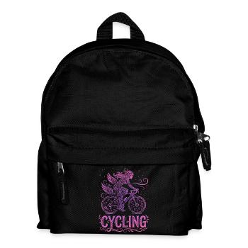 Cycliste Fée en Dentelle Rose - Sac à dos Enfant - noir - Devant