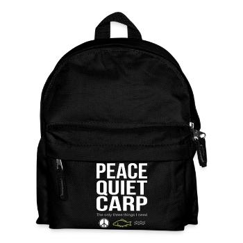 Paix, Tranquillité, Carpe, Pêche, Plaisir - Sac à dos Enfant - noir - Devant