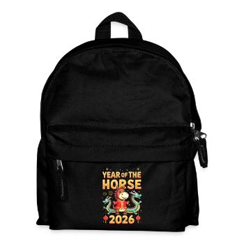 Nouvel An chinois du cheval 2026 - Sac à dos Enfant - noir - Devant