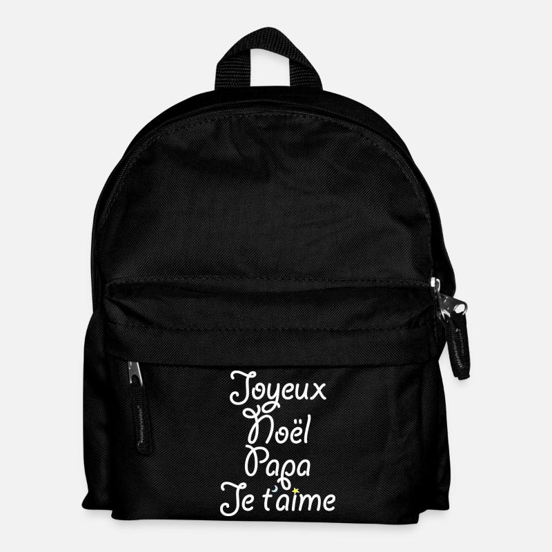 Merry Christmas Dad I Love You - Kids' Backpack - black