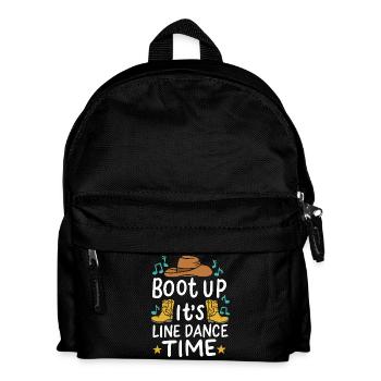 Boot Up It's Line Dance Time Country Graphic - Kids' Backpack - black - Front