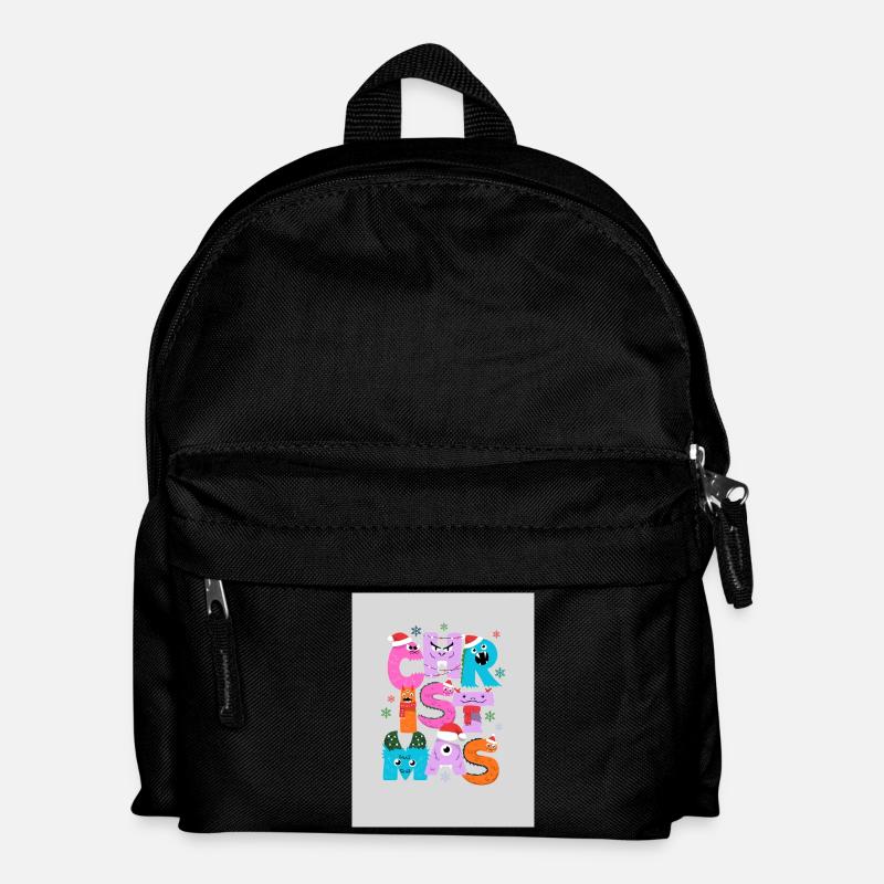 Lustige Weihnachtsmonster - Kinder Rucksack - Schwarz