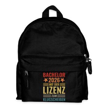 Bachelor 2026 mit der Lizenz zum Klugscheißen - Kinder Rucksack - Schwarz - Vorne