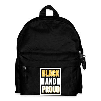 Black and Proud Bold Minimalist Design - Kinder Rucksack - Schwarz - Vorne