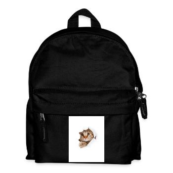 Kuckuck-Kätzchen durch den Papierriss - Kinder Rucksack - Schwarz - Vorne