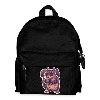 Squirrel with sunglasses nibbling hazelnut - Kids' Backpack - black - Front