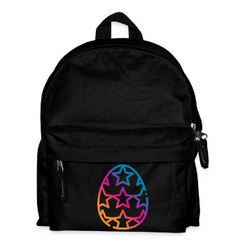 Pâques colorées en œufs de Pâques - Sac à dos Enfant - noir - Devant