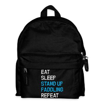 Mange, dors, lève-toi, pagaye, répète le SOU. - Sac à dos Enfant - noir - Devant