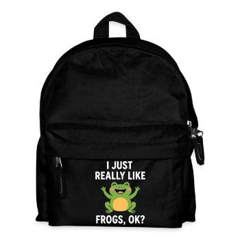 I just like frogs very much Design - Kids' Backpack - black - Front