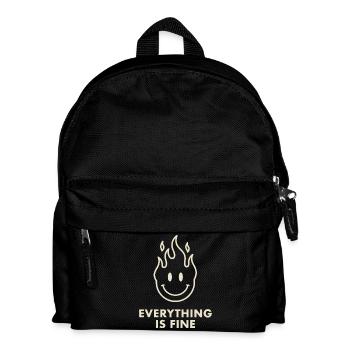 Flammendes Lächeln mit allem ist in Ordnung - Kinder Rucksack - Schwarz - Vorne
