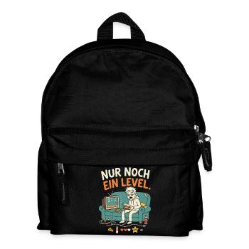 Retro Gamer Sofa Nur noch ein Level - Kinder Rucksack - Schwarz - Vorne