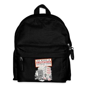 Ich wurde in dreifacher Ausführung geboren - Kinder Rucksack - Schwarz - Vorne
