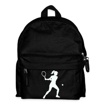 Tennis silhouette in swing - Kids' Backpack - black - Front