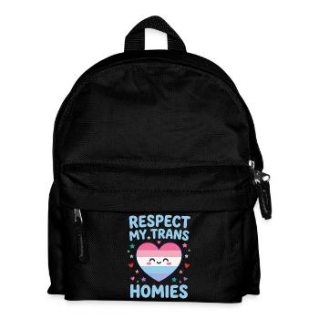 Mois de la fierté LGBTQ - Respect My Trans Homies - Sac à dos Enfant - noir - Devant