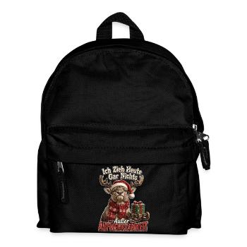 Ich zieh heute gar nichts - Kinder Rucksack - Schwarz - Vorne