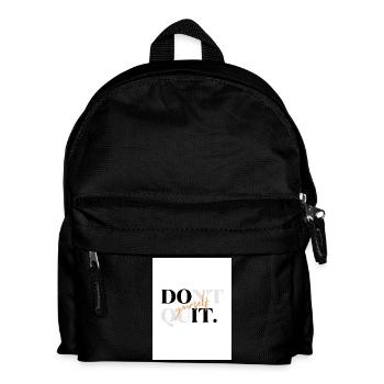Marque de mot « Ne pas arrêter » - Sac à dos Enfant - noir - Devant