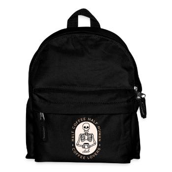Kaffeeliebhaber-Skelett-Gothic-Ästhetik - Kinder Rucksack - Schwarz - Vorne