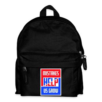 Mistakes Help Us Grow Lustig Motivational Wachstum - Kinder Rucksack - Schwarz - Vorne