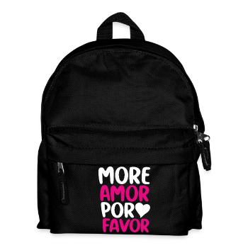 More Amor Por Favor Love Statement - Kinder Rucksack - Schwarz - Vorne