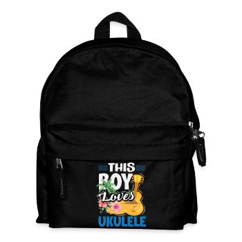 Lustiges Ukulele Designs Und Sprüche - Kinder Rucksack - Schwarz - Vorne
