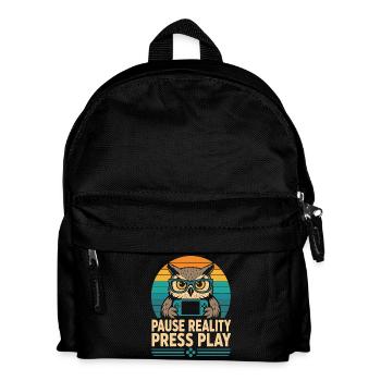Break Reality Press Play Gamer Owl - Kids' Backpack - black - Front