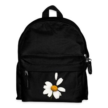 Marguerite with flying petals design - Kids' Backpack - black - Front