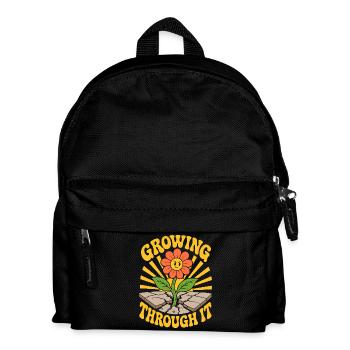Growing Through It Flower - Kids' Backpack - black - Front