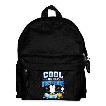 Cool Under Pressure Penguin Meditation - Kids' Backpack - black - Front