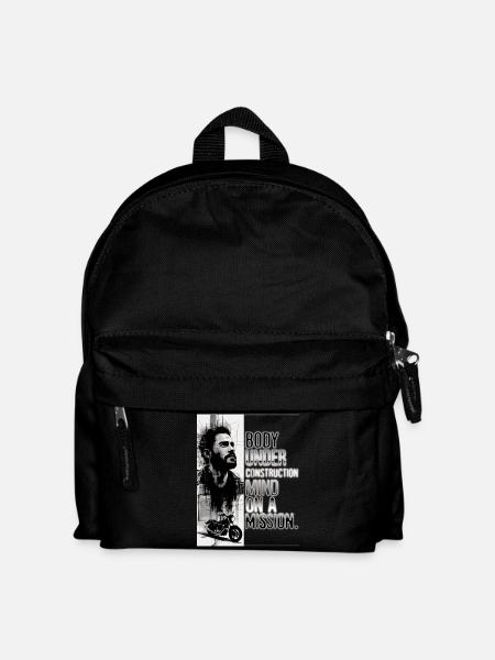 Körper in der Entstehung, Geist auf einer Mission - Kinder Rucksack - Schwarz