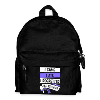 Reizdarm Humor - Ich aß und bereute - Kinder Rucksack - Schwarz - Vorne