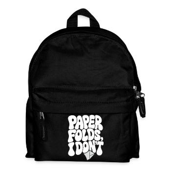 Origami – Paper Folds, I Don't - Kinder Rucksack - Schwarz - Vorne