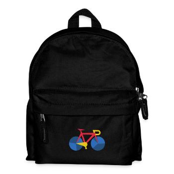 Rennrad Kunst Fahrrad Abstrakt - Kinder Rucksack - Schwarz - Vorne