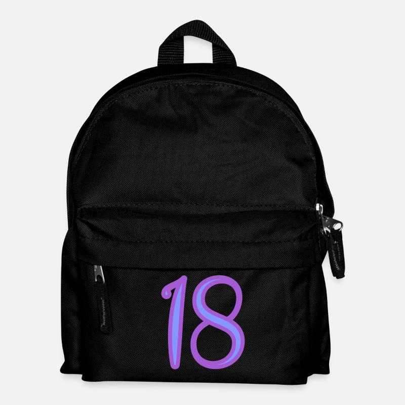 18. 18 ANS. 18e ANNIVERSAIRE. ANNIVERSAIRE 18 ANS. - Sac à dos Enfant - noir