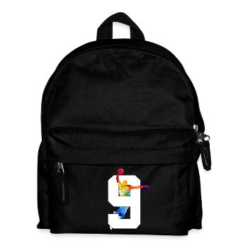 NUMMER 9 BASKETBALL 9. GEBURTSTAG - Kinder Rucksack - Schwarz - Vorne