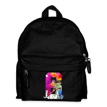 NUMMER 6 EISHOCKEY 6. GEBURTSTAG - Kinder Rucksack - Schwarz - Vorne