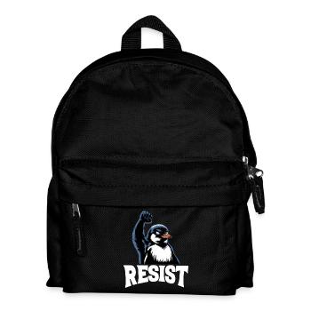 Penguin Protests Resistance Taxes - Kids' Backpack - black - Front