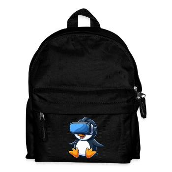 Penguin VR Gamer Future Science Fiction - Kids' Backpack - black - Front
