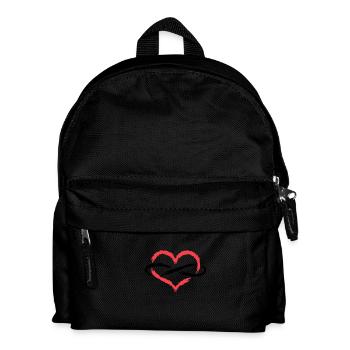 Herz Symbol Unendlich Endlos Liebe - Kinder Rucksack - Schwarz - Vorne
