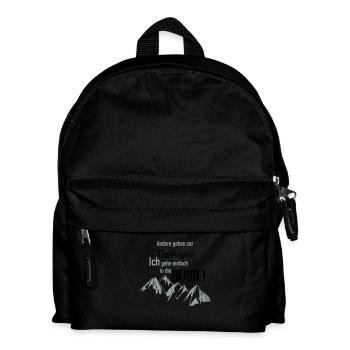 Therapie Berge - Kinder Rucksack - Schwarz - Vorne