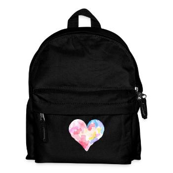 Aquarell-Herz in bunten Farben – Künstlerisches T- - Kinder Rucksack - Schwarz - Vorne