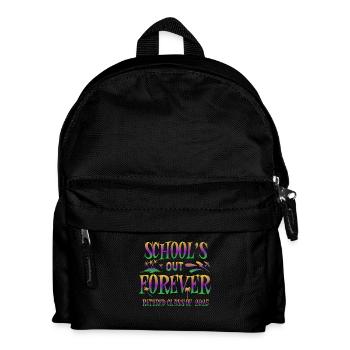 School's Out Forever Retired Class Of 2025 Saying - Kids' Backpack - black - Front