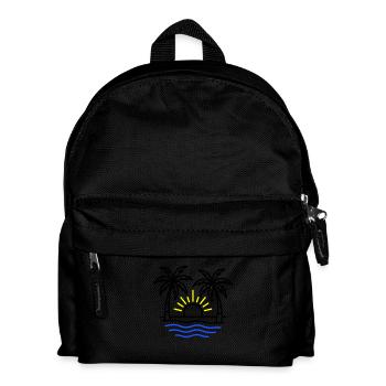 Summer Palm Trees Beach - Kids' Backpack - black - Front