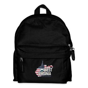 West Virginia Vereinigte Staaten USA Souvenir - Kinder Rucksack - Schwarz - Vorne