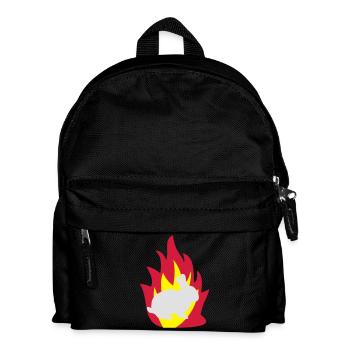 Hase im Feuer - Kinder Rucksack - Schwarz - Vorne