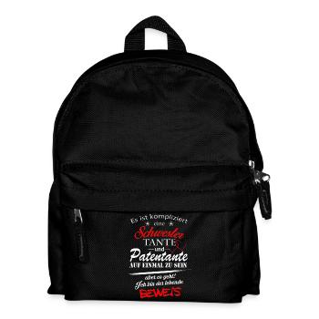 SChwester lebender Beweis - Kinder Rucksack - Schwarz - Vorne