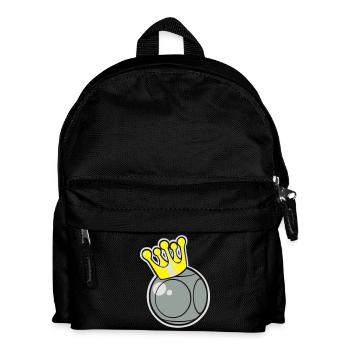 king petanque logo flex - Kids' Backpack - black - Front